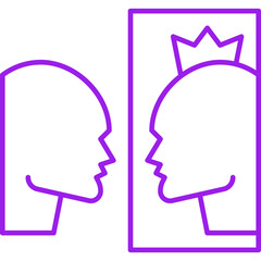 Self Importance icon single vector illustration