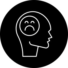 Melancholia icon single vector illustration