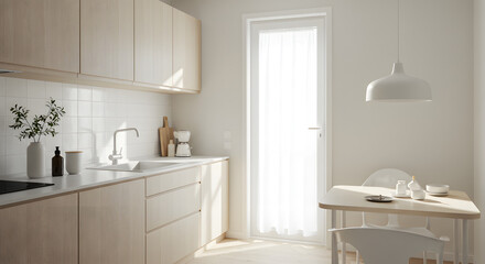 modern kitchen interior with kitchen