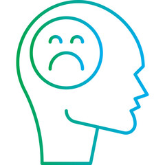 Melancholia icon single vector illustration