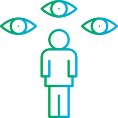 Paranoid icon single vector illustration