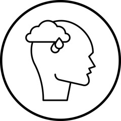 Depression icon single vector illustration