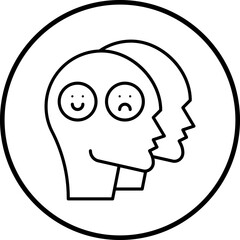 Dissociation icon single vector illustration