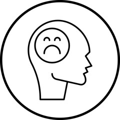 Melancholia icon single vector illustration