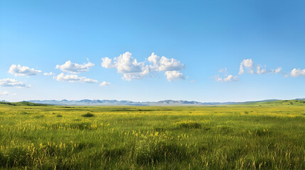 Vast Field Under Sunny Sky