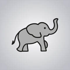 Minimalist Elephant Line Art – Simple One-Line Drawing for Tattoo, Decor & Design