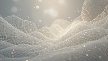 Ethereal light patterns dancing over textured fabric abstract art soft atmosphere close-up view conceptual design inspiration