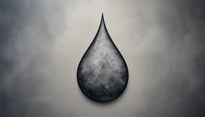 Fluid motion of a black water drop abstract art minimalist design studio environment close-up viewpoint liquid concept for modern aesthetics