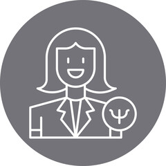 Psychologist icon single vector illustration