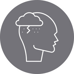 PTSD from Warfare icon single vector illustration