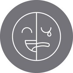 Obraz premium Bipolar icon single vector illustration