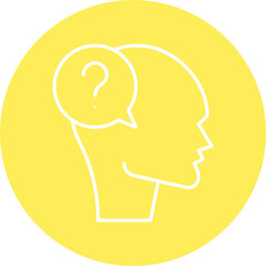 Confusion icon single vector illustration