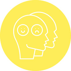 Dissociation icon single vector illustration