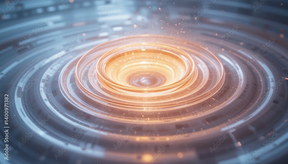 Poster dynamic energy wave motion digital realm abstract visualization high-tech environment close-up viewp