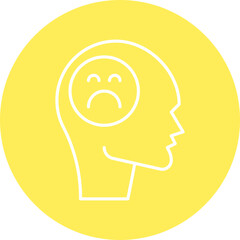 Melancholia icon single vector illustration