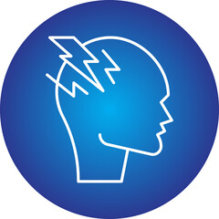 Stress icon single vector illustration