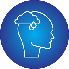 Depression icon single vector illustration