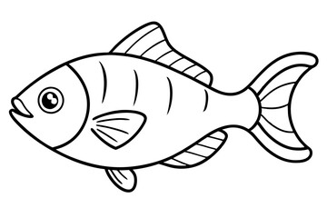Piranha Outline Vector