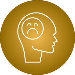 Melancholia icon single vector illustration