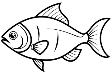 Piranha Outline Vector