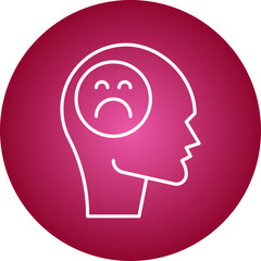 Melancholia icon single vector illustration