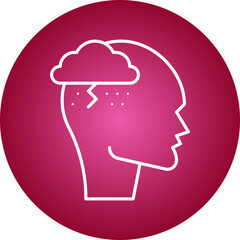 PTSD from Warfare icon single vector illustration