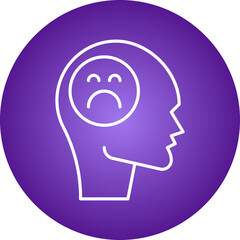 Melancholia icon single vector illustration