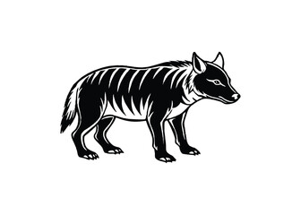 Obraz premium Silhouette of an andrewsarchus isolated on a white background