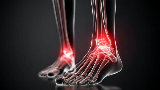 holographic animation displays problems with ankle bones