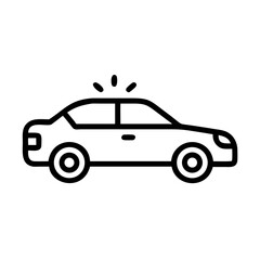 Police Car Icon for Law Enforcement and Security Themes