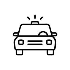 Police Car Icon for Law Enforcement and Security Themes