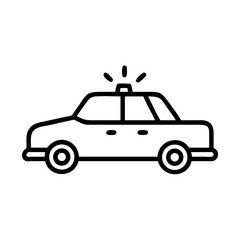 Obraz premium Police Car Icon for Law Enforcement and Security Themes