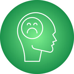 Melancholia icon single vector illustration