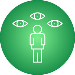 Paranoid icon single vector illustration