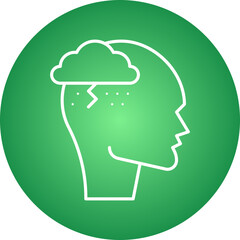 PTSD from Warfare icon single vector illustration