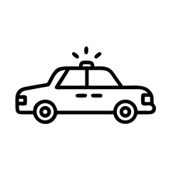 Fototapeta premium Police Car Icon for Law Enforcement and Security Themes