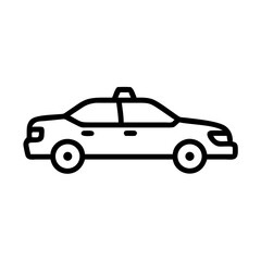 Police Car Icon for Law Enforcement and Security Themes