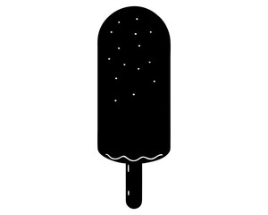 popsicle silhouette vector illustration