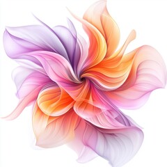 Fototapeta premium Vibrant Abstract Floral Design with Swirling Petals in Soft Pastel Hues Capturing Movement and Elegance in Artistry