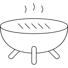 Grill icon single vector illustration