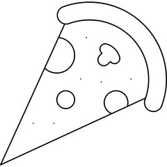 Pizza icon single vector illustration