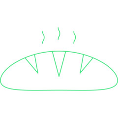 Bread icon single vector illustration