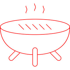 Grill icon single vector illustration