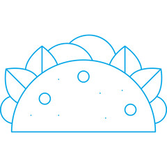 Taco icon single vector illustration