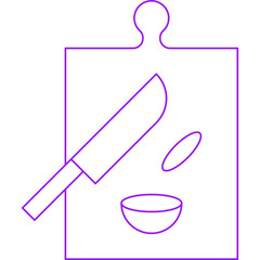 Cutting Board icon single vector illustration