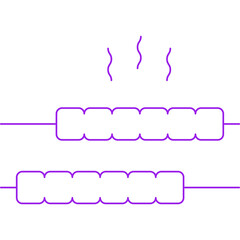Kebab icon single vector illustration