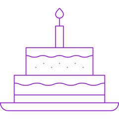 Cake icon single vector illustration
