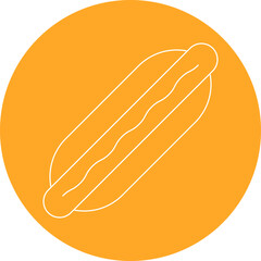 Hot Dog icon single vector illustration