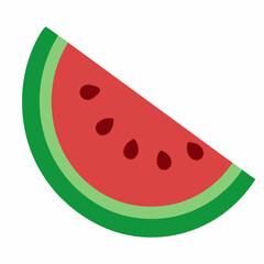 watermelon bite silhouette vector illustration