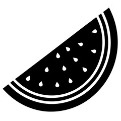 watermelon bite icon  silhouette vector illustration
